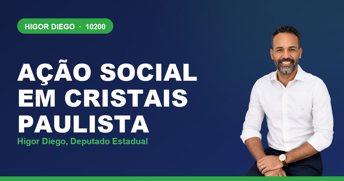 Ação Social em Cristais Paulista, com Higor Diego, deputado estadual 10200