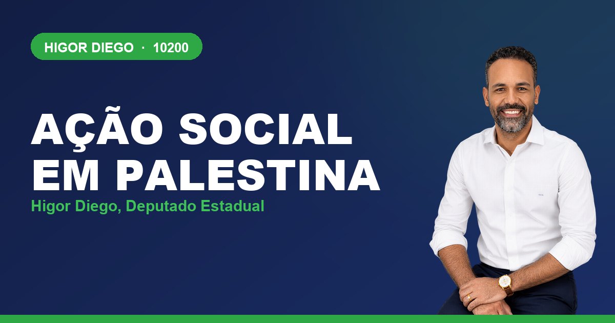 Ação Social em Palestina, com Higor Diego, deputado estadual 10200
