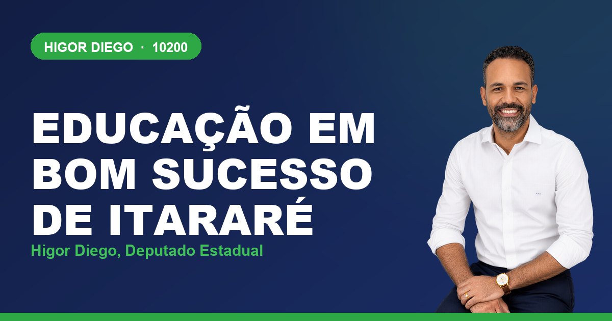 Educação em Bom Sucesso de Itararé, com Higor Diego, deputado estadual 10200