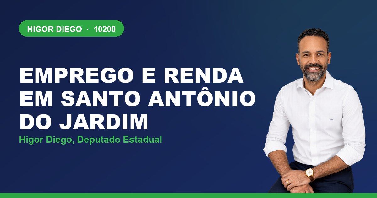 Emprego e Renda em Santo Antônio do Jardim, com Higor Diego, deputado estadual 10200