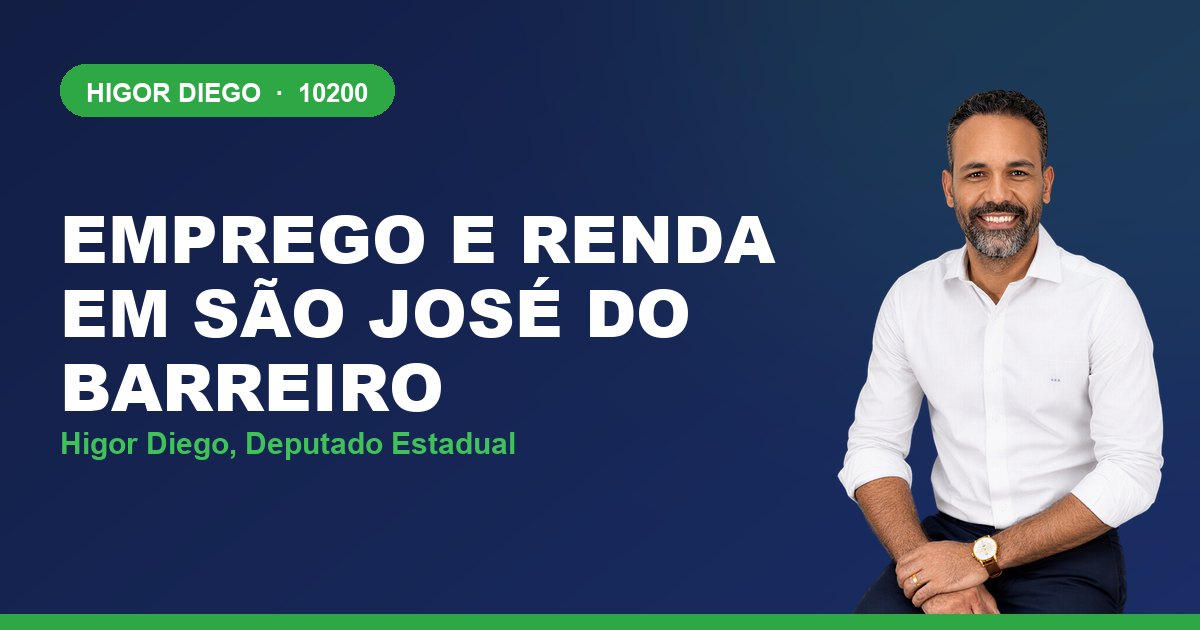 Emprego e Renda em São José do Barreiro, com Higor Diego, deputado estadual 10200