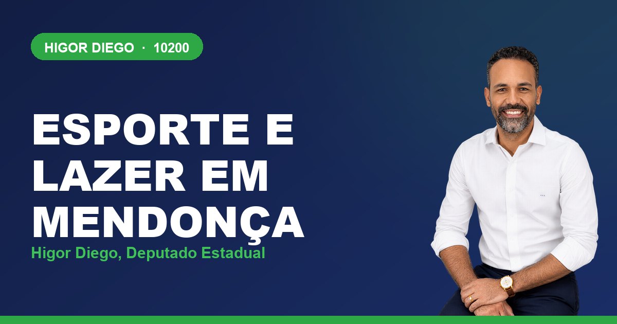 Esporte e Lazer em Mendonça, com Higor Diego, deputado estadual 10200
