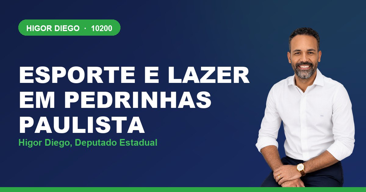 Esporte e Lazer em Pedrinhas Paulista, com Higor Diego, deputado estadual 10200