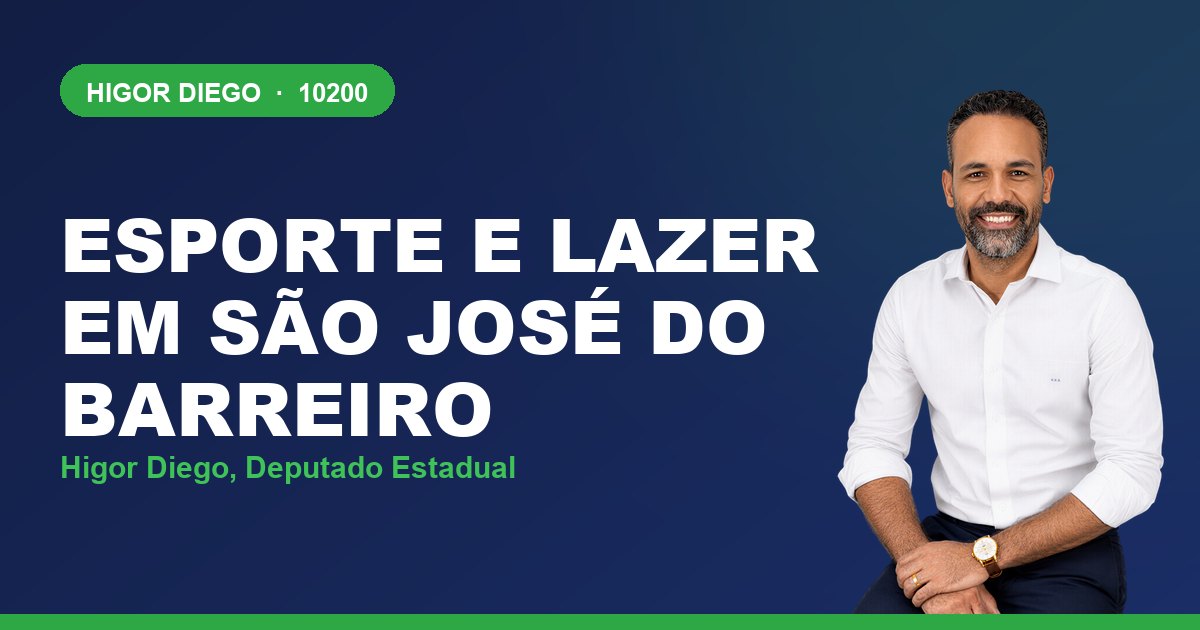 Esporte e Lazer em São José do Barreiro, com Higor Diego, deputado estadual 10200