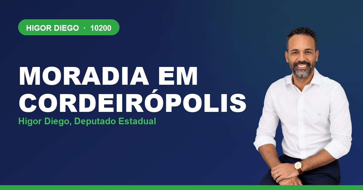 Moradia em Cordeirópolis, com Higor Diego, deputado estadual 10200