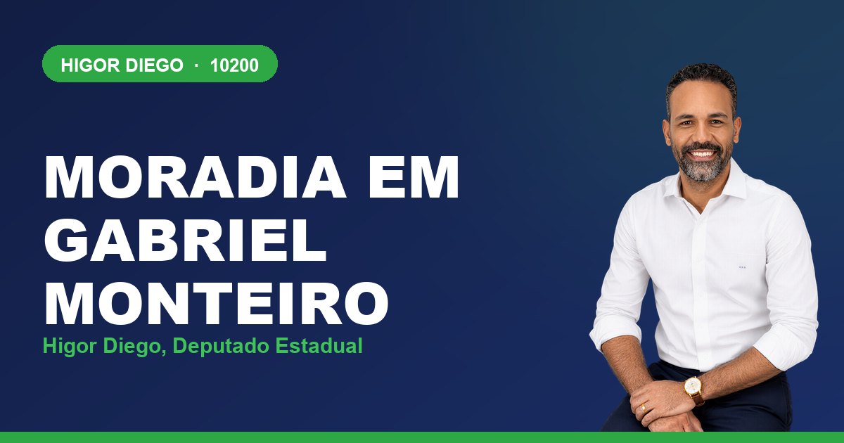 Moradia em Gabriel Monteiro, com Higor Diego, deputado estadual 10200