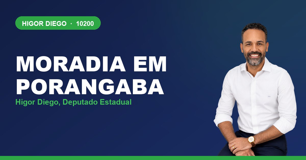 Moradia em Porangaba, com Higor Diego, deputado estadual 10200