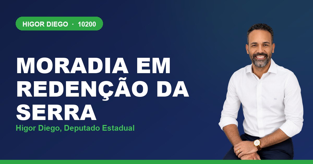 Moradia em Redenção da Serra, com Higor Diego, deputado estadual 10200