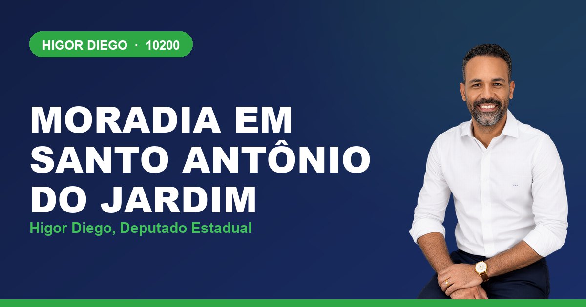 Moradia em Santo Antônio do Jardim, com Higor Diego, deputado estadual 10200