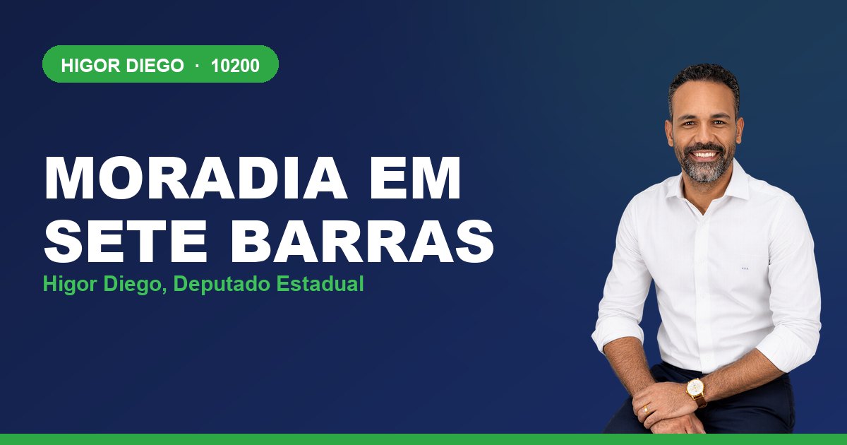 Moradia em Sete Barras, com Higor Diego, deputado estadual 10200