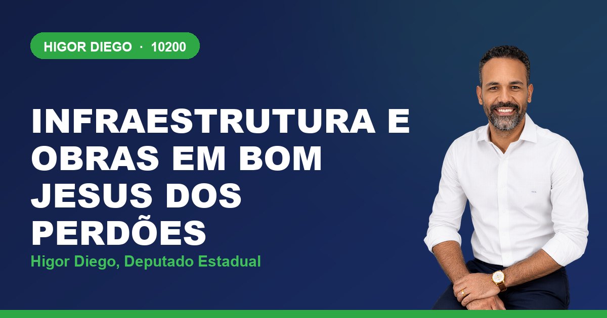 Infraestrutura e Obras em Bom Jesus dos Perdões, com Higor Diego, deputado estadual 10200