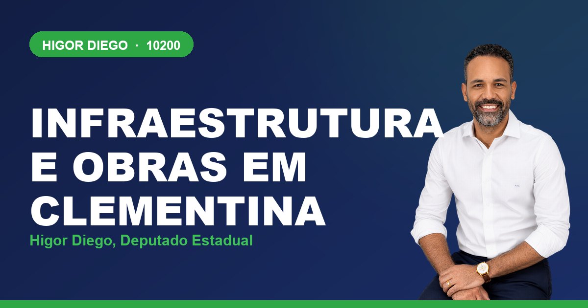 Infraestrutura e Obras em Clementina, com Higor Diego, deputado estadual 10200