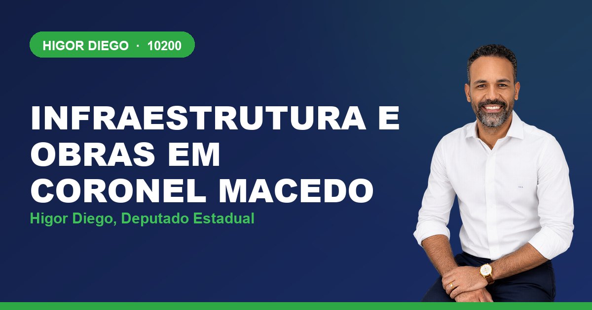 Infraestrutura e Obras em Coronel Macedo, com Higor Diego, deputado estadual 10200