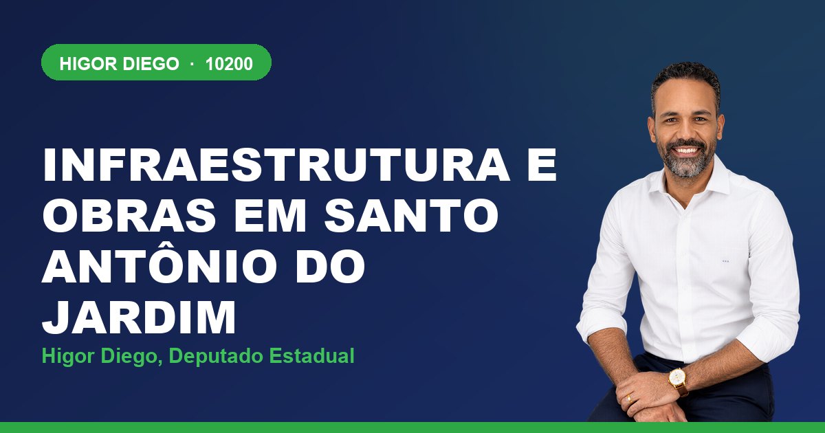 Infraestrutura e Obras em Santo Antônio do Jardim, com Higor Diego, deputado estadual 10200