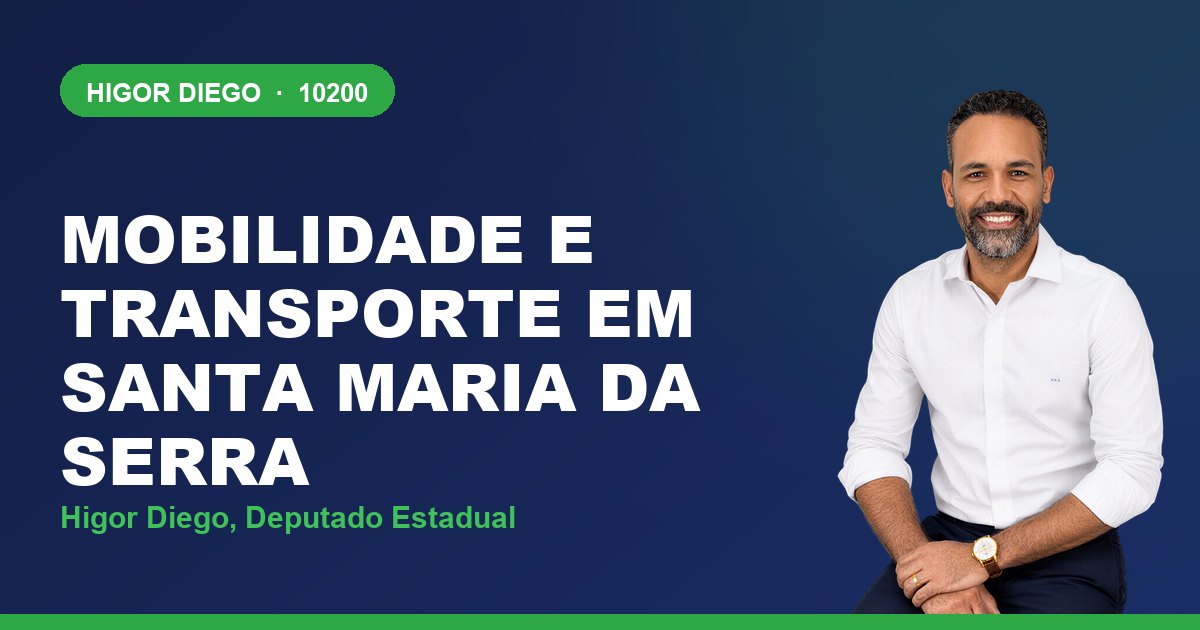 Mobilidade e Transporte em Santa Maria da Serra, com Higor Diego, deputado estadual 10200