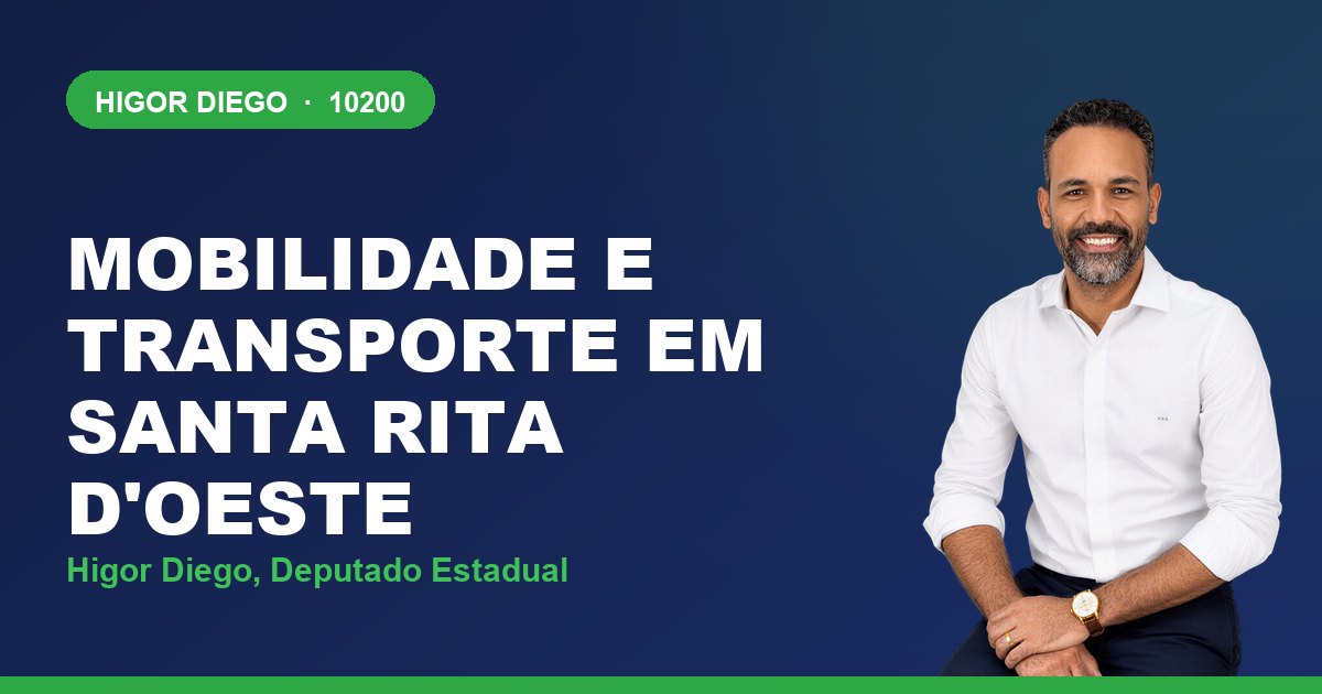 Mobilidade e Transporte em Santa Rita d'Oeste, com Higor Diego, deputado estadual 10200