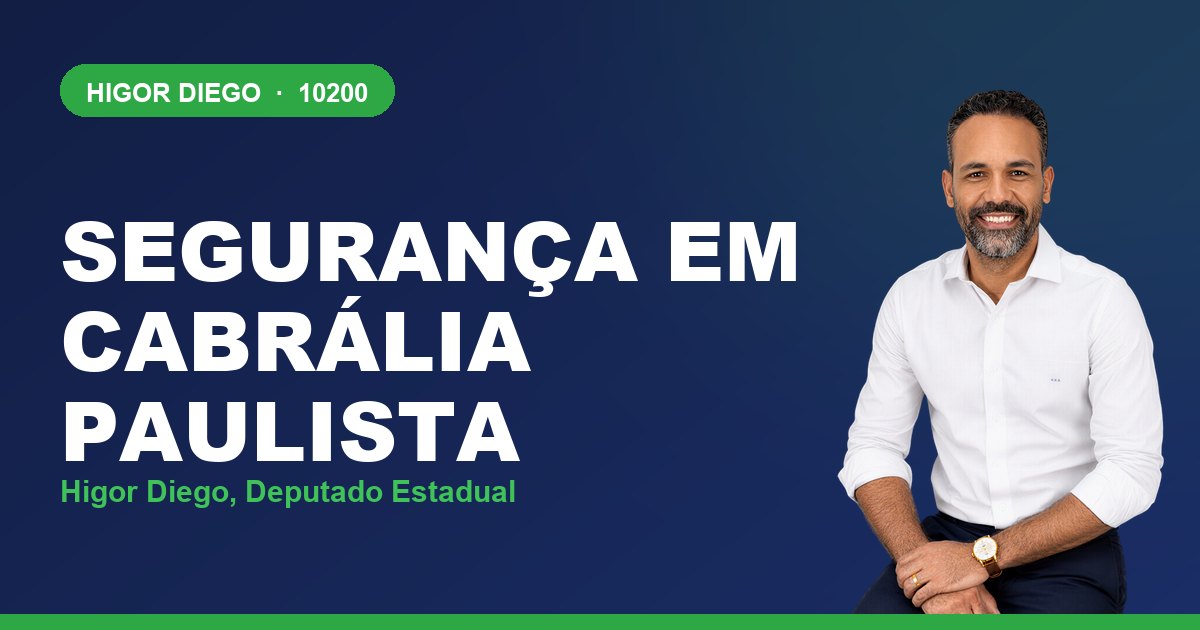Segurança em Cabrália Paulista, com Higor Diego, deputado estadual 10200