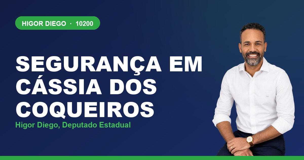 Segurança em Cássia dos Coqueiros, com Higor Diego, deputado estadual 10200