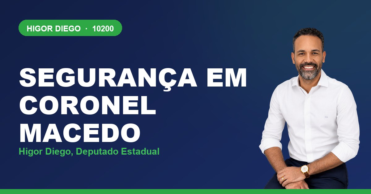 Segurança em Coronel Macedo, com Higor Diego, deputado estadual 10200