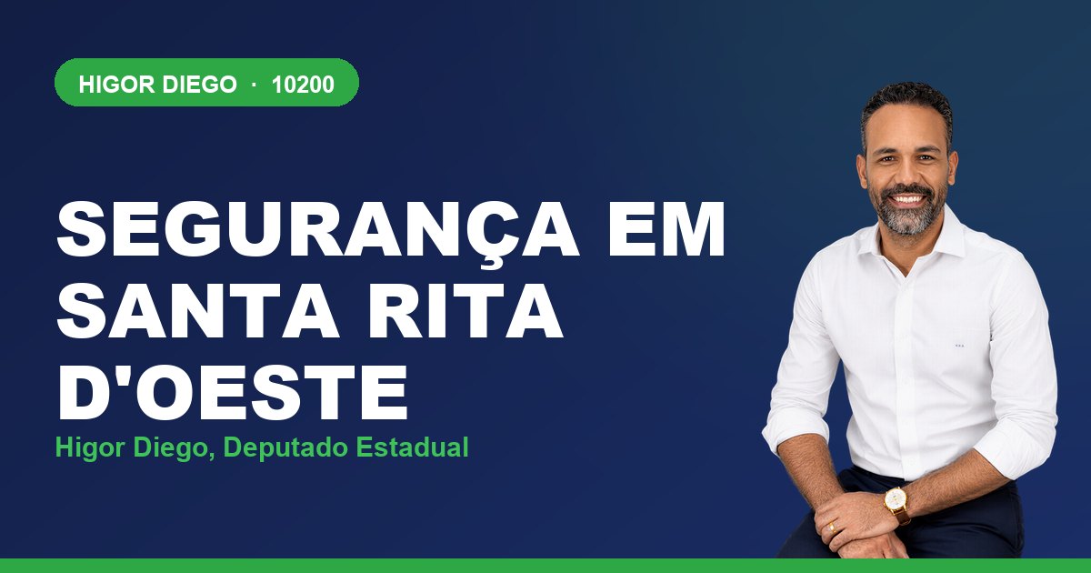 Segurança em Santa Rita d'Oeste, com Higor Diego, deputado estadual 10200